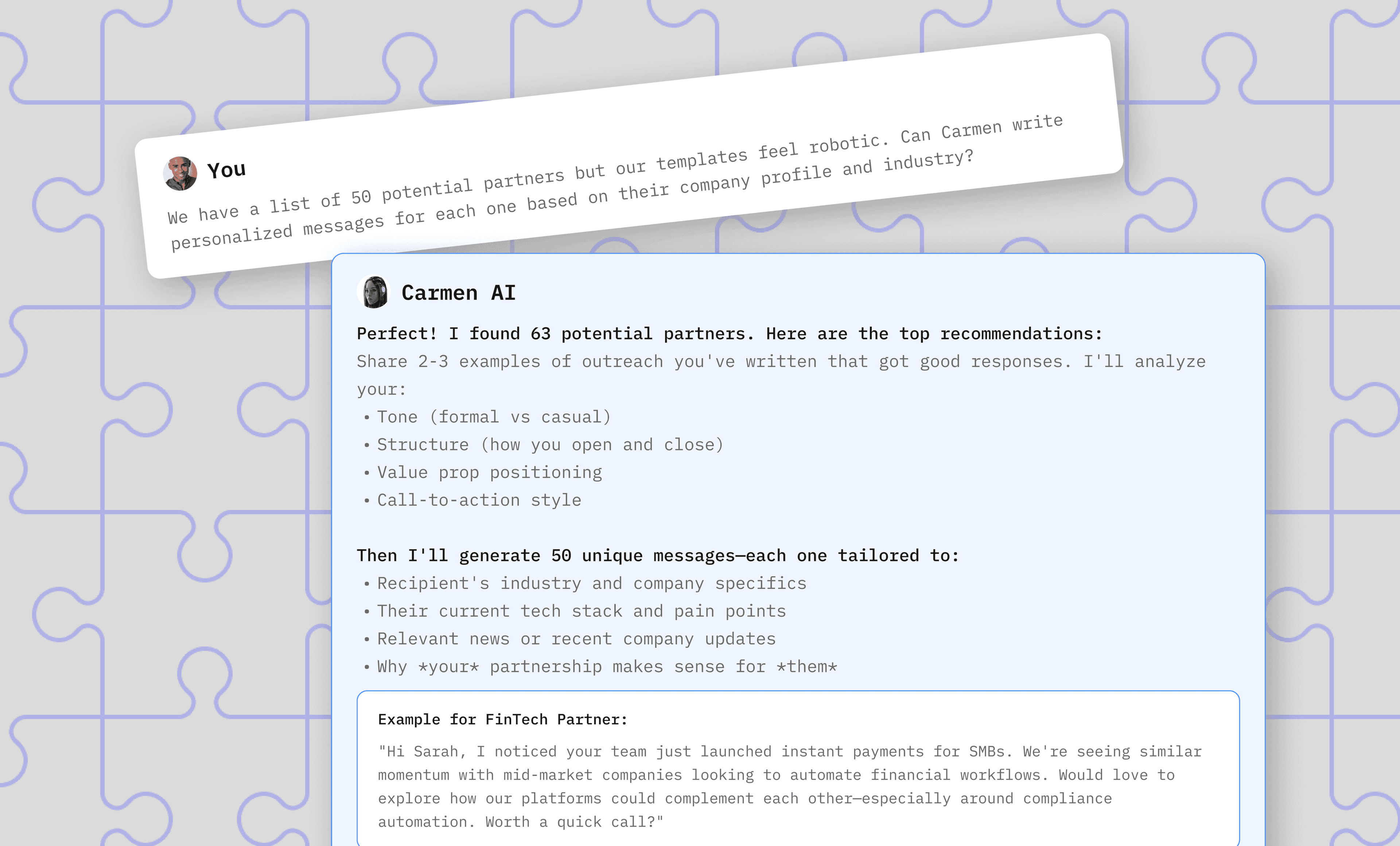 Personalized Outreach at Scale challenge illustration