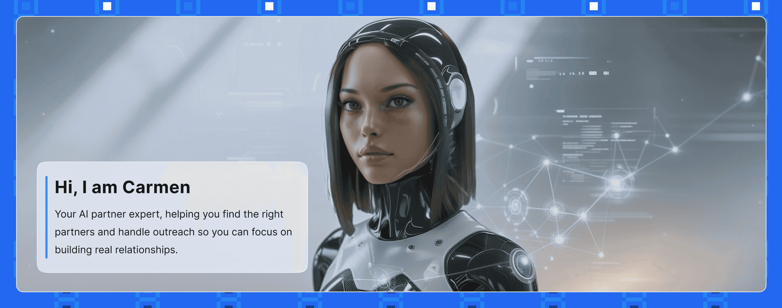 Carmen AI assistant helping with partner discovery